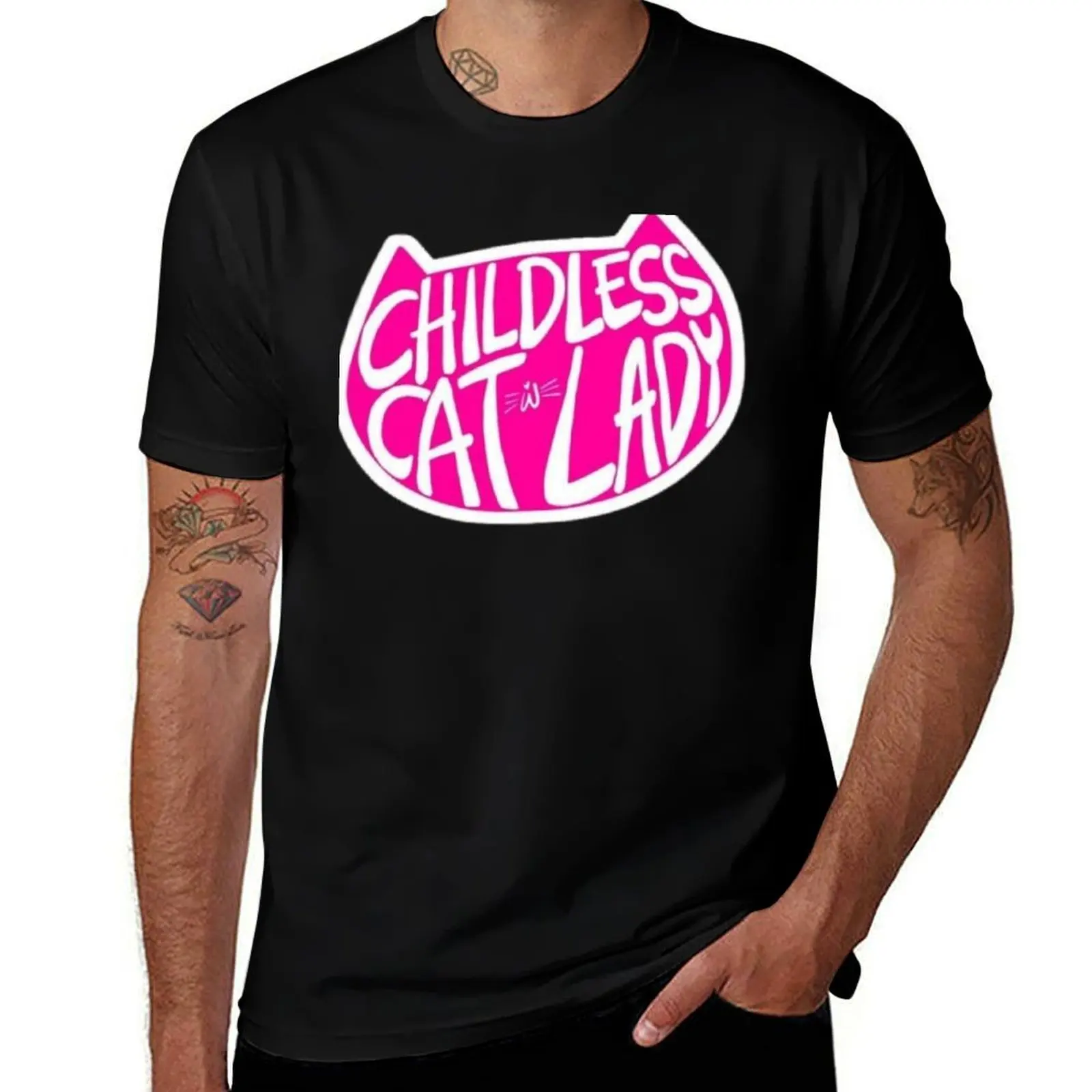 childless cat lady T-Shirt Dry Fit Running Short Sleeve Top T-Shirt