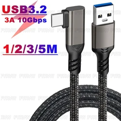 USB A to USB C 10Gbps 5m Cable 3A USB3.2 Gen1 Fast Charge for Oculus Quest 1/2 Link VR Headset Data Transfer USB-A VR Accessorie