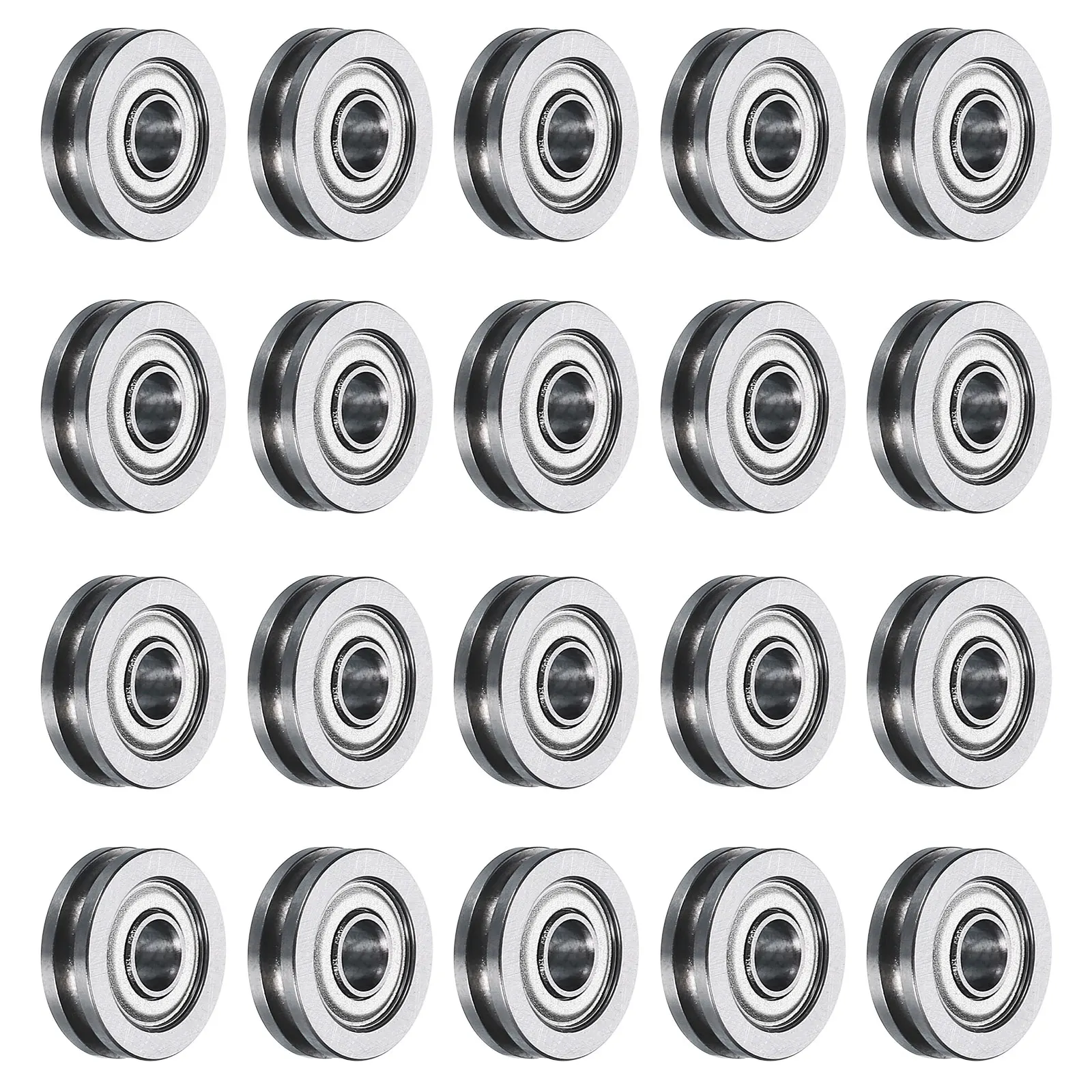 

20pcs TU0310 U Groove Track Guide Bearing 3x10x3mm U Groove Roller Wheel