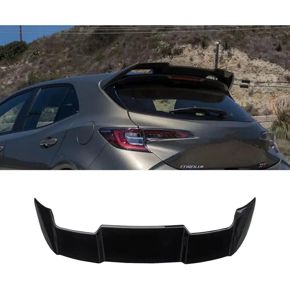 

Спойлер на крышу для Toyota Corolla 2019-2024 2025, 4-дверный хэтчбек, глянцевый черный, окрашенный ABS, спойлер на заднее стекло/багажник