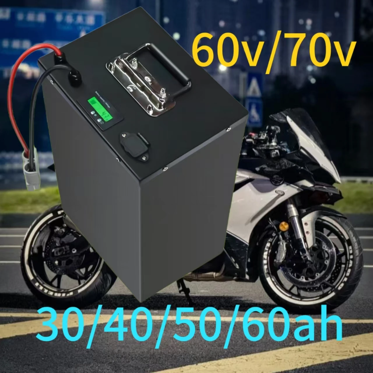

60V 72V 30AH 40AH 50AH 60AH Lithium Ion Battery Li-ion with BMS for 2000W 3500W Electric Motorcycle Sightseeing Car+Charger