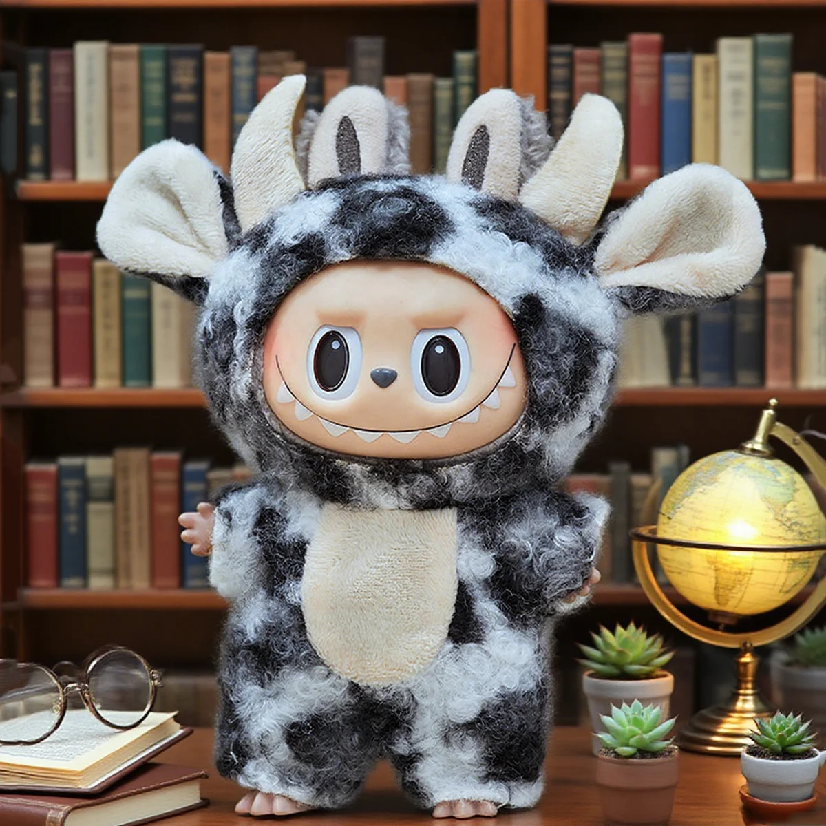 ملابس قطيفة لطيفة على شكل حيوان من أجل إكسسوارات الملابس الكرتونية من Labubu، هدايا الملابس البديلة