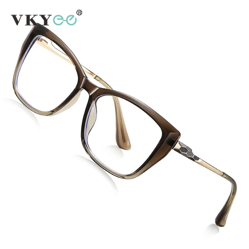 

VKYEE Simple Retro Geometric Square Frames Designed Anti-Blue Light Eyewear Customizable Prescription Photochromic LS230