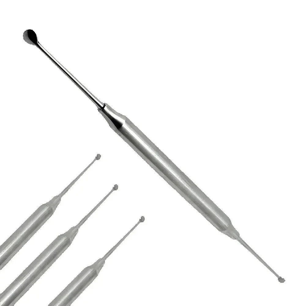 

1/3Pcs Dental Double Ends Implant Surgial Excavator Spoon Oral Care Restorative Cavity Tool Round Tip Dentist Surgial Tools