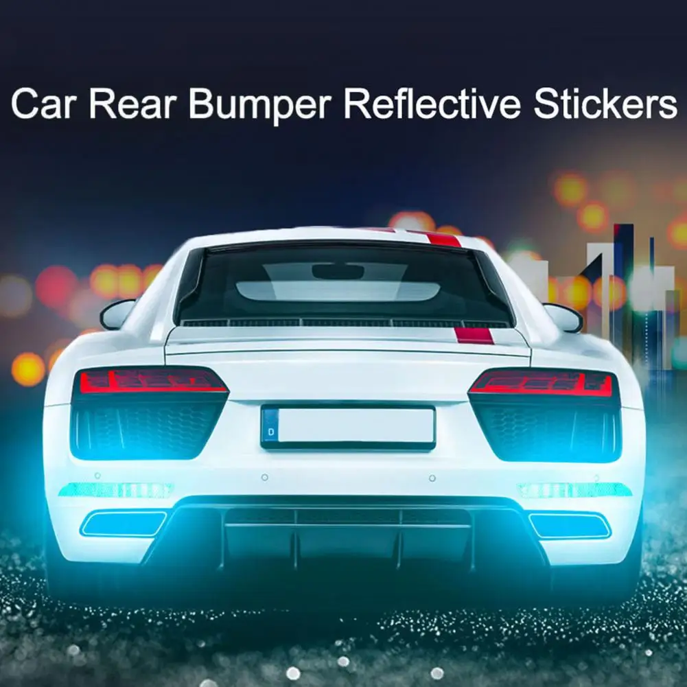 Waterproof 1 Pair Convenient Auto Accessories Strip Reflective Tape Anti-collision Reflective Tape Self-adhesive   for Car