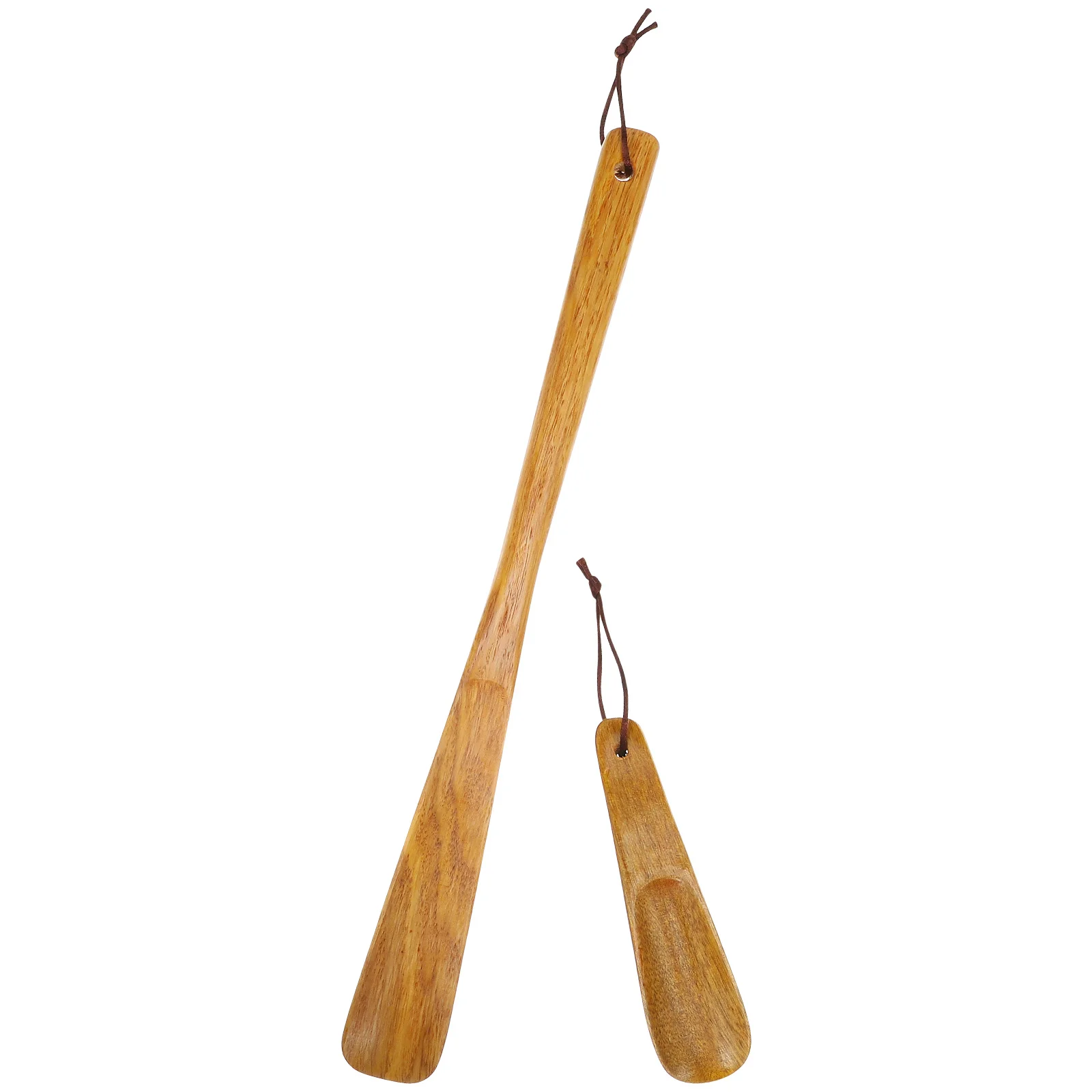 

2Pcs Premium Wood Shoe Horn Set Long Short Handle Lazy Shoe Helper for Men Women Elderly Portable Comfortable Fit for All Shoes