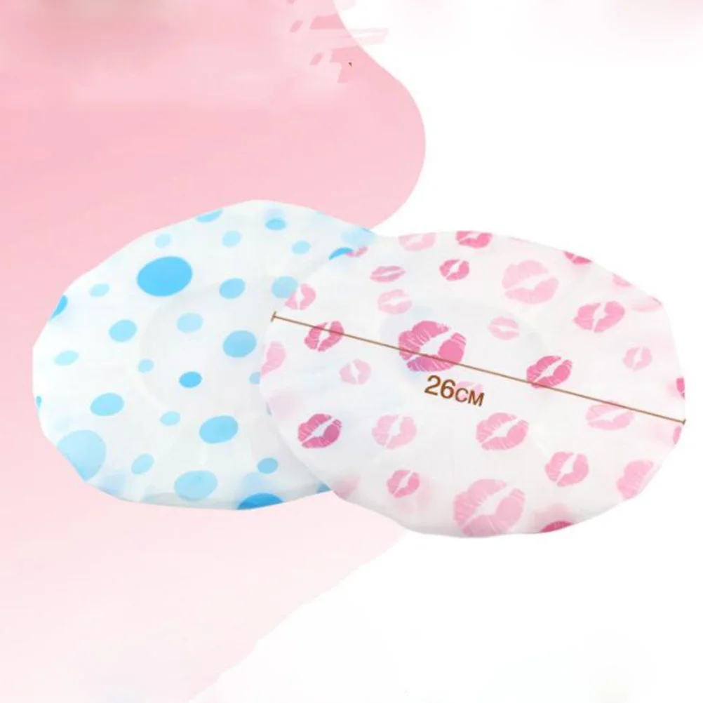 

24Pcs Reusable Eva Waterproof Shower Caps Elastic Bathing Hats for Home Travel Women Thick Long Hair Shower Hat