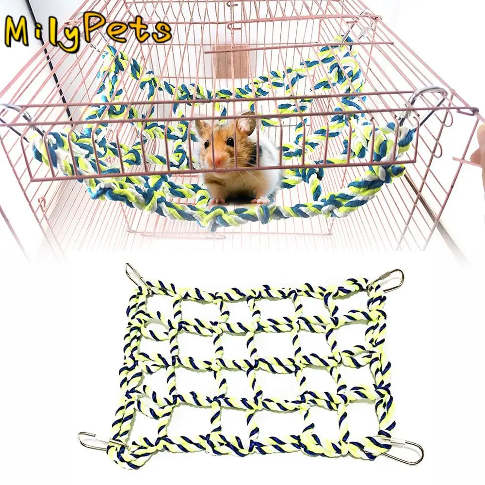 

Cotton Ferret Parrot Small Animal Game Cage Climbing Ladder Pet Supplies Bird Toy Hanging Net