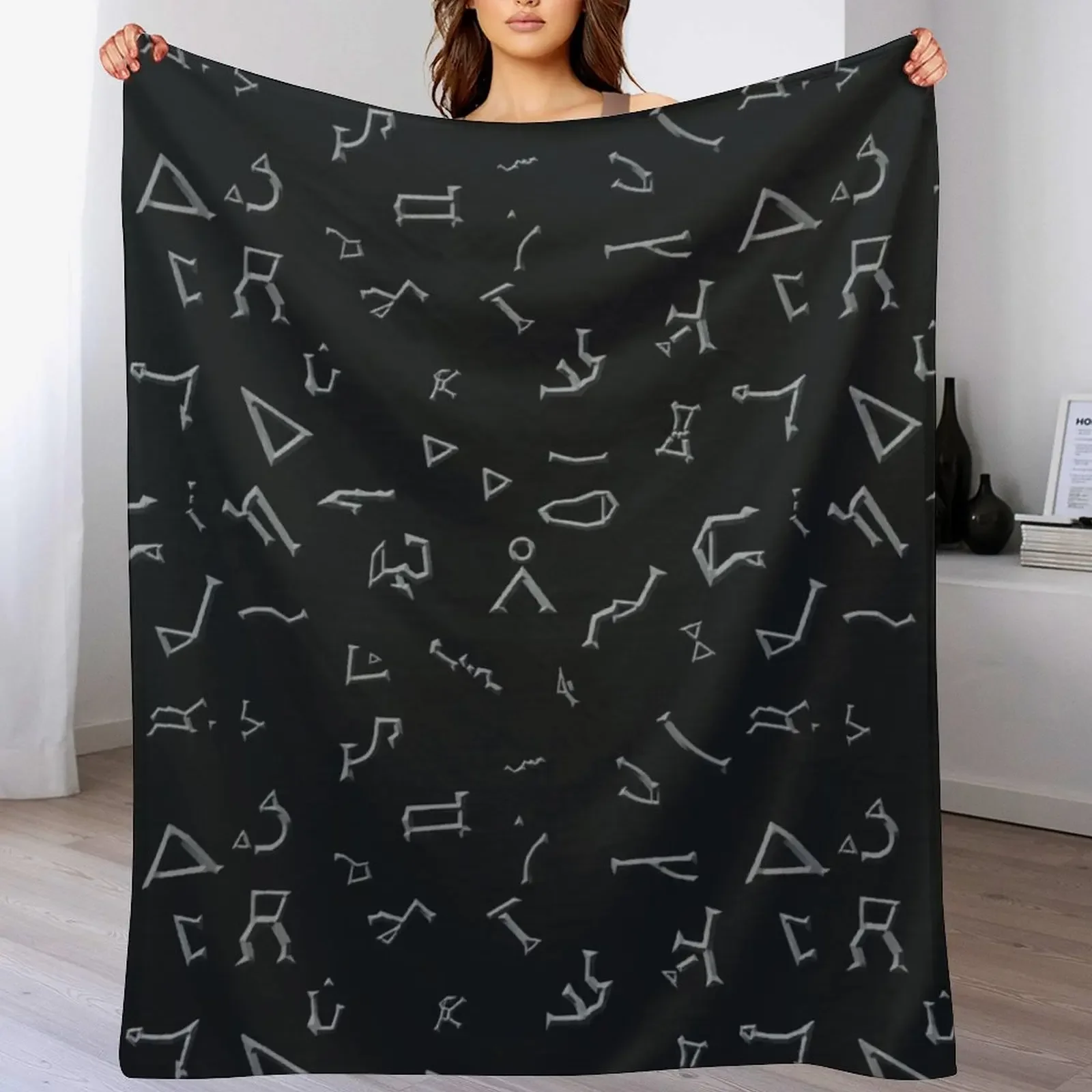 Glyphs Throw Blanket Sleeping Bag manga Flannel Fabric Kid'S Blankets