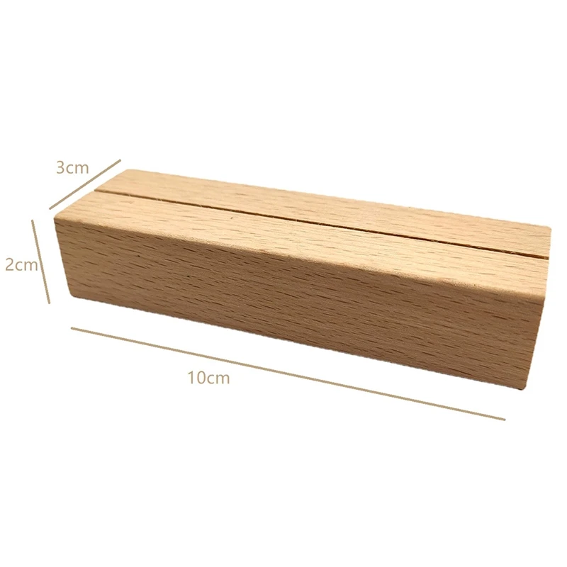 10 PCS Wood Place Card Holders Wood Sign Holders Table Number Holder Stands Picture Holder Name Business Card Holder Easy To Use