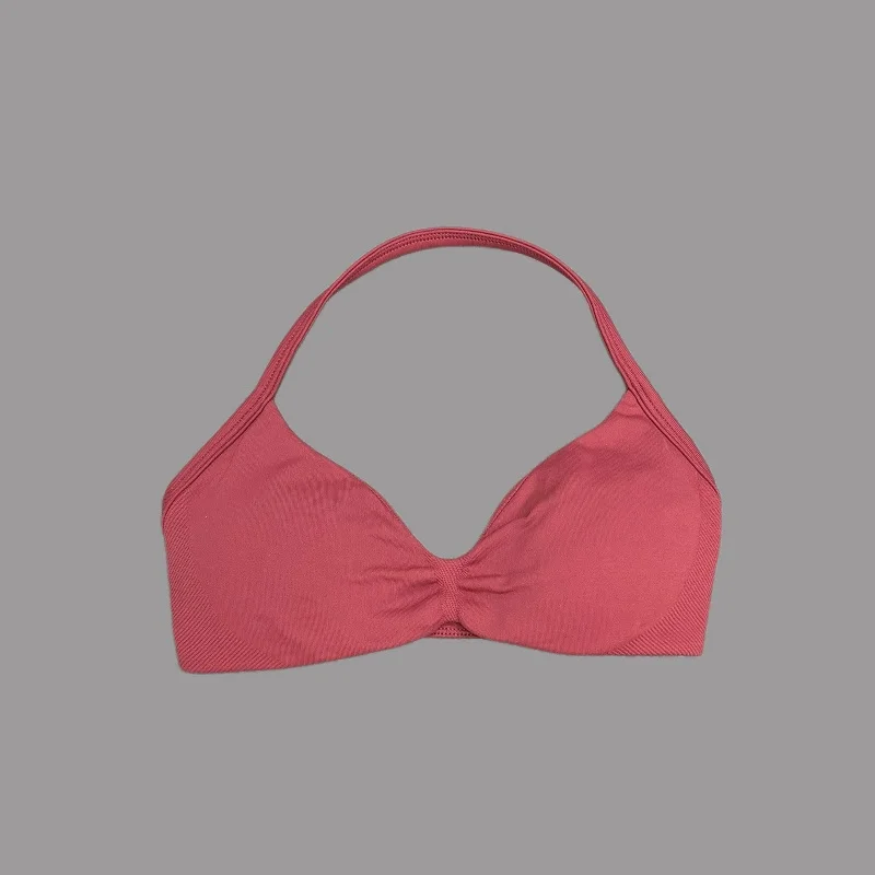 Sportbeha met bandjes Yoga-ondergoed Dames Gym Top Hardloopoefening Backless BH Hoge ondersteuning Actieve slijtage Fitness Workout Halter