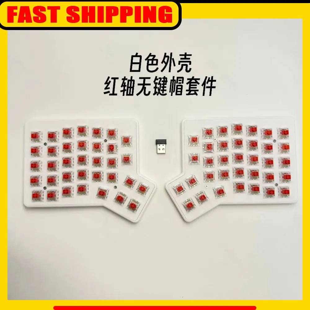 

Redox Ergodox Wireless Split Mechanical Keyboard PLA Case Hot Pluggable Support VIAL 2.4G Ergo Keyboard Ergonomics Horn