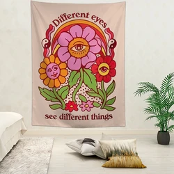 1pc 75x100cm Tarot Tapestry,Aesthetic Tapestries Botanical Hippie Tapestry,Wall Hanging For Living Room Bedroom Dorm Room Decor