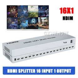 1080P HDMI 멀티 뷰어 스위치, 16x1 HDMI 8 채널 비디오 심리스 스위치, 16 인 1 아웃 화면 분할기, 16 보기 모드