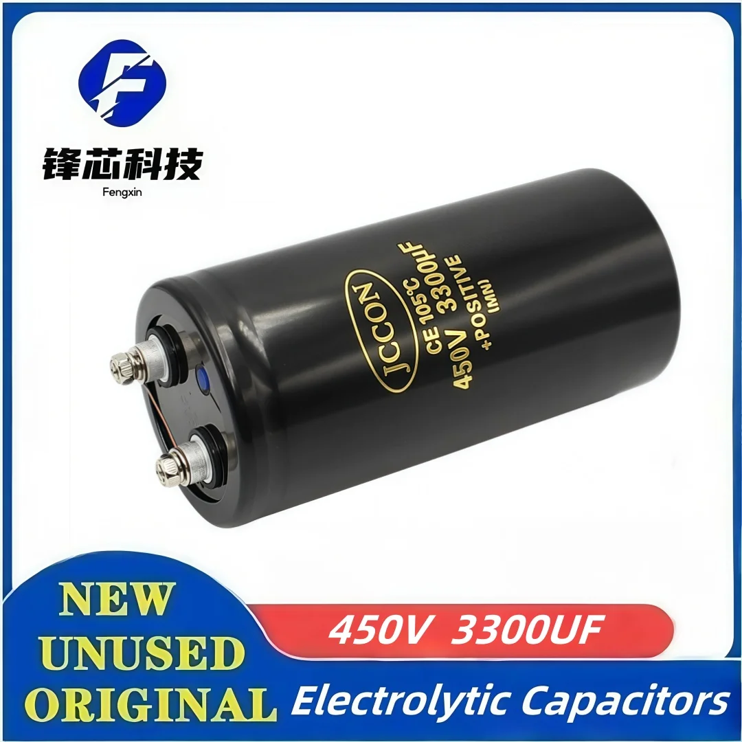 

450V 3300UF 63.5x130mm JCCON CE105℃ CD136 Aluminum Electrolytic Capacitor Inverter Welder 450V3300UF Screw Foot Bolt Capacitor