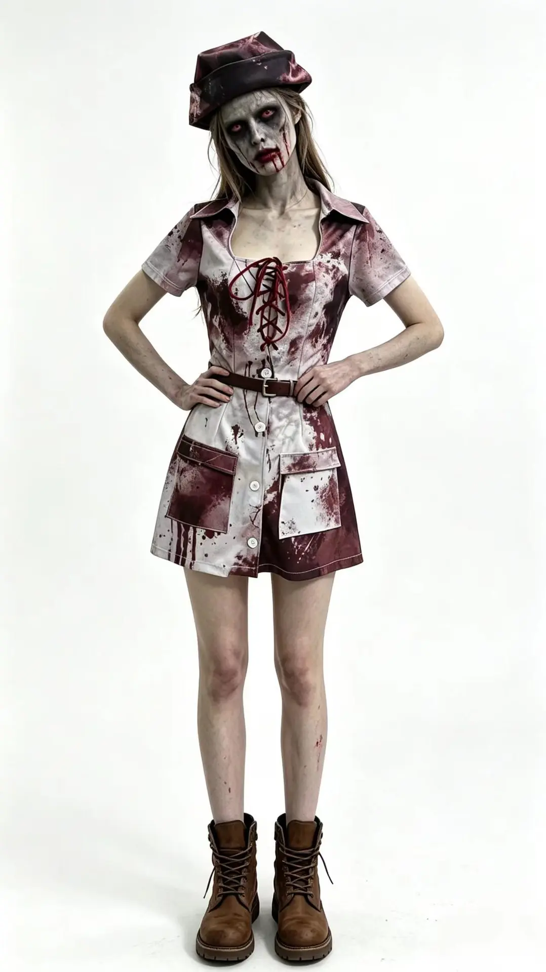 Déguisement Infirmière Zombie Ensanglantée – photo 8