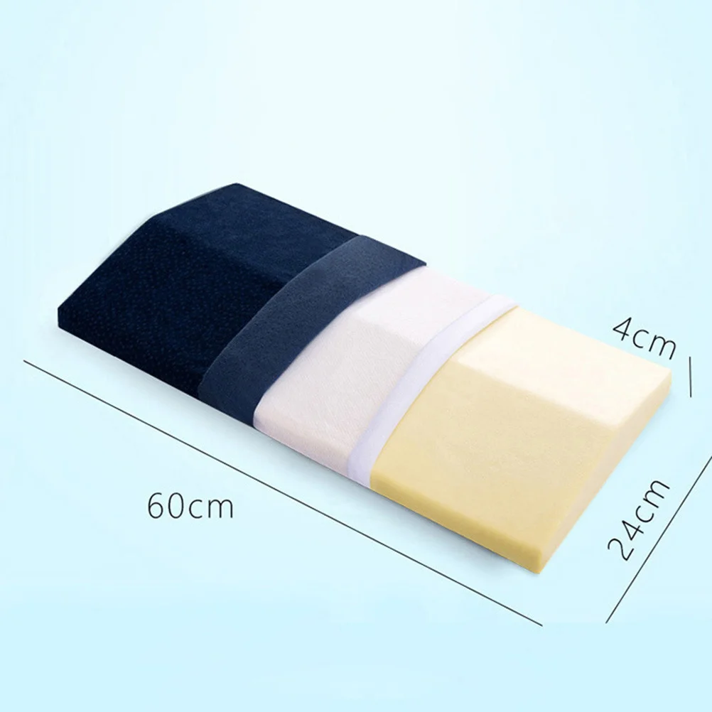 หมอนรองหลังเมมโมรี่โฟม 1 ชิ้น ระบายอากาศได้ดี ช่วยบรรเทาอาการปวดหลัง ใช้ได้ที่บ้าน เดินทาง หรือในรถยนต์ สีกรมท่า