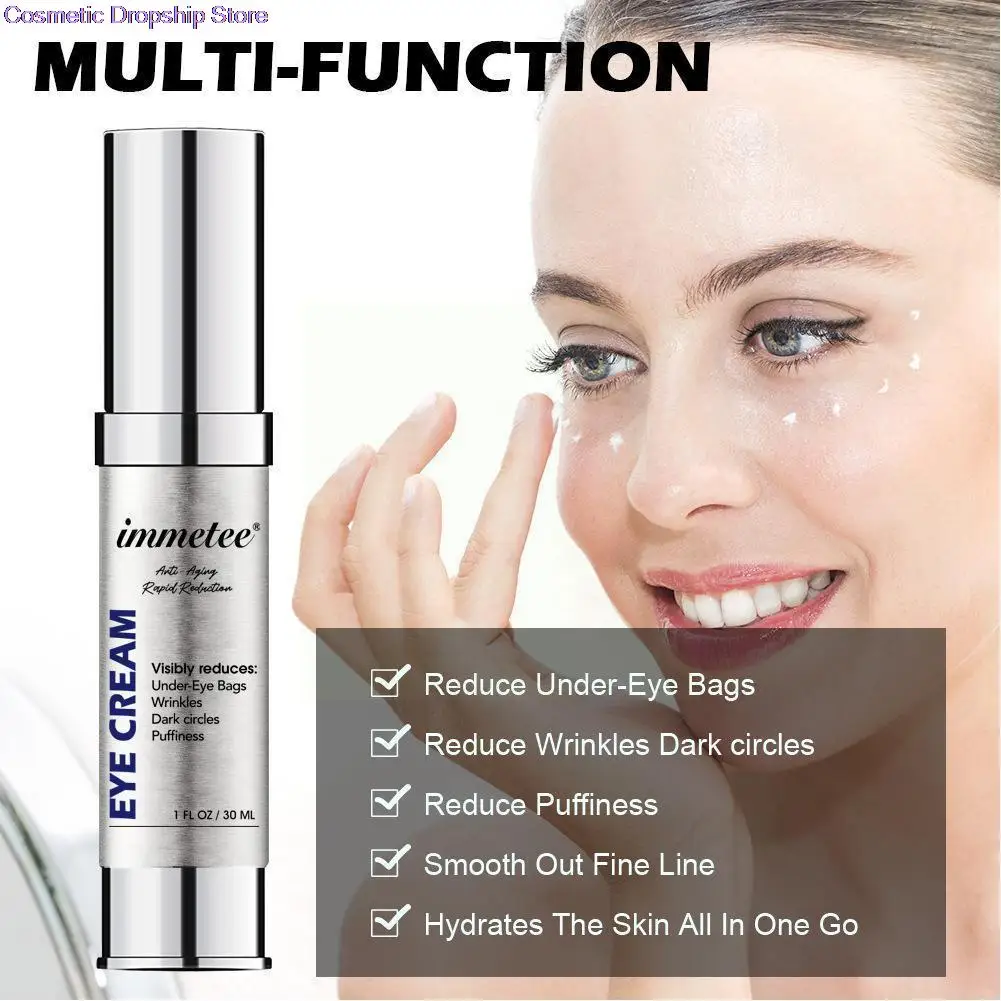 30ml Eye Cream Peptide Vitamin E Retinol Hyaluronic Circles Dark Reduce Oil Acid Coconut Bag Ceramide Under-eye Remover