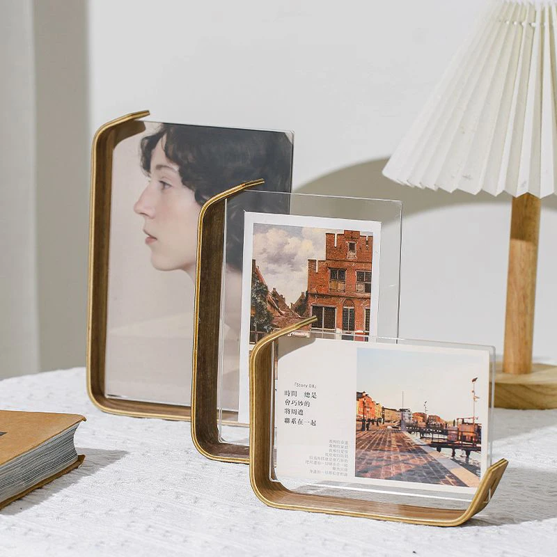 

Creative Acrylic Clear Photo Frame 6/7/8 Inch Picture Frame Custom Stamp Collection Display Board Photo Desktop Decoration