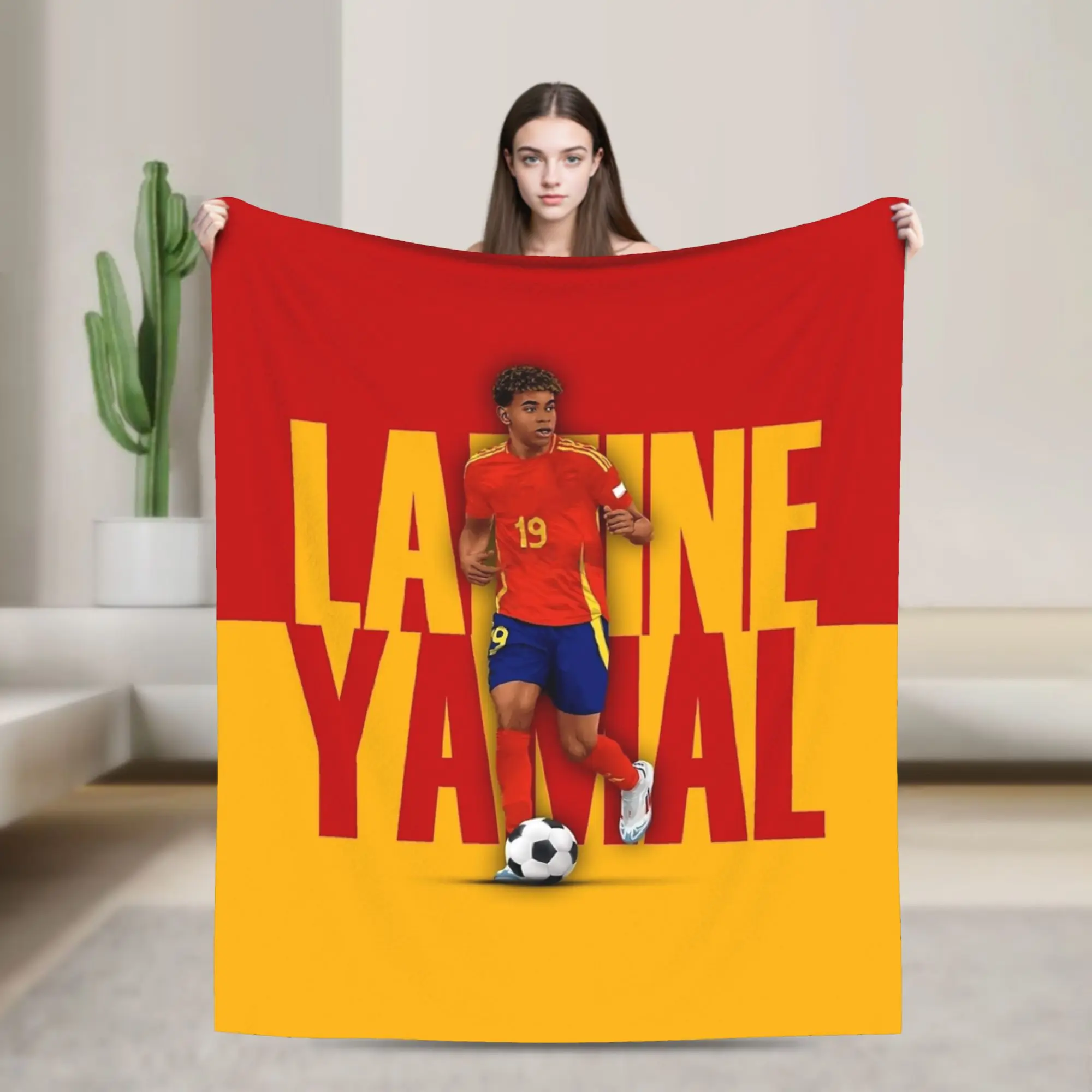 Lamine Y-Yamal Blanket Football Soccer Fleece Novelty Warm Throw Blankets for Bedspread Autumn/Winter
