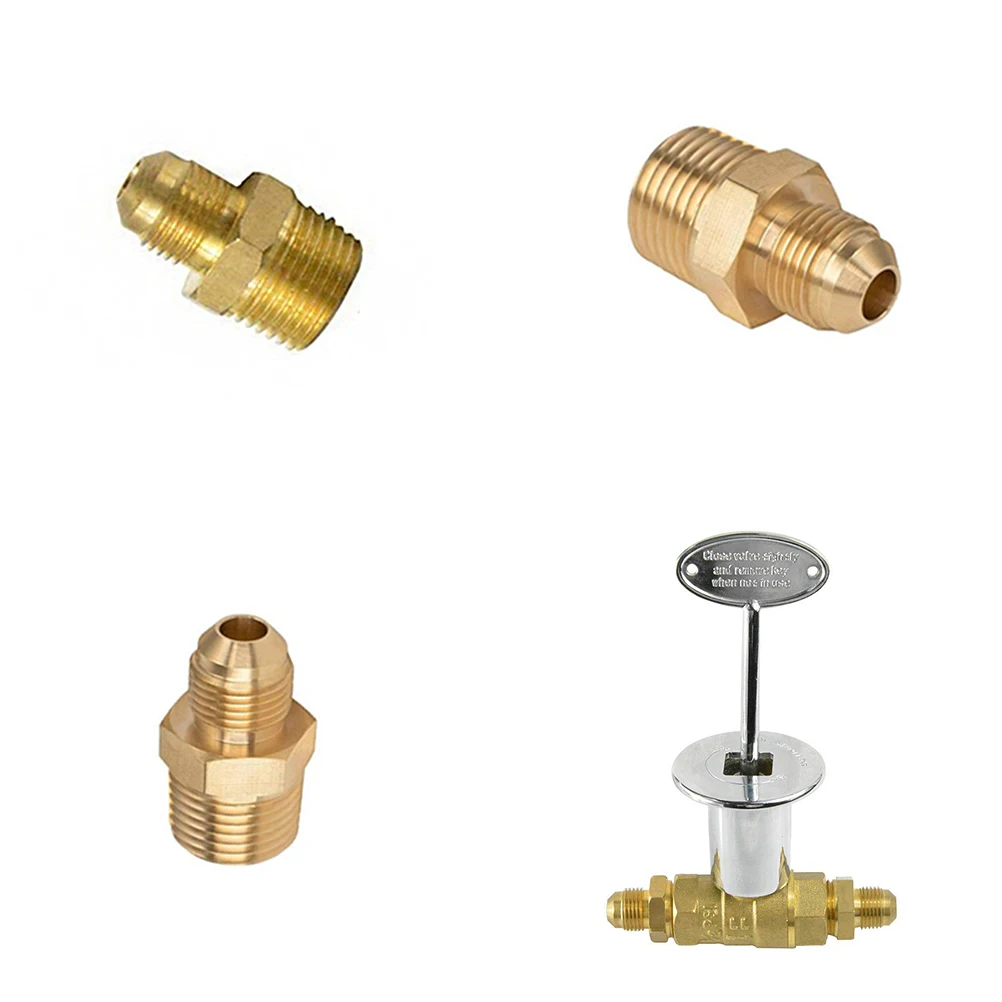 

2PCS Hose Connector 1 4 Inch NPT Plug Male Coupler Set Threaded Fittings Drainage Accessories Gas Brazier