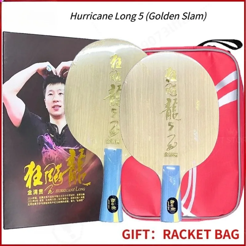 Original DHS Hurricane Long 5 (Golden Slam) Table Tennis Blade Racket Gold Ma Long 5 Special Version Ping Pong Bat Paddle