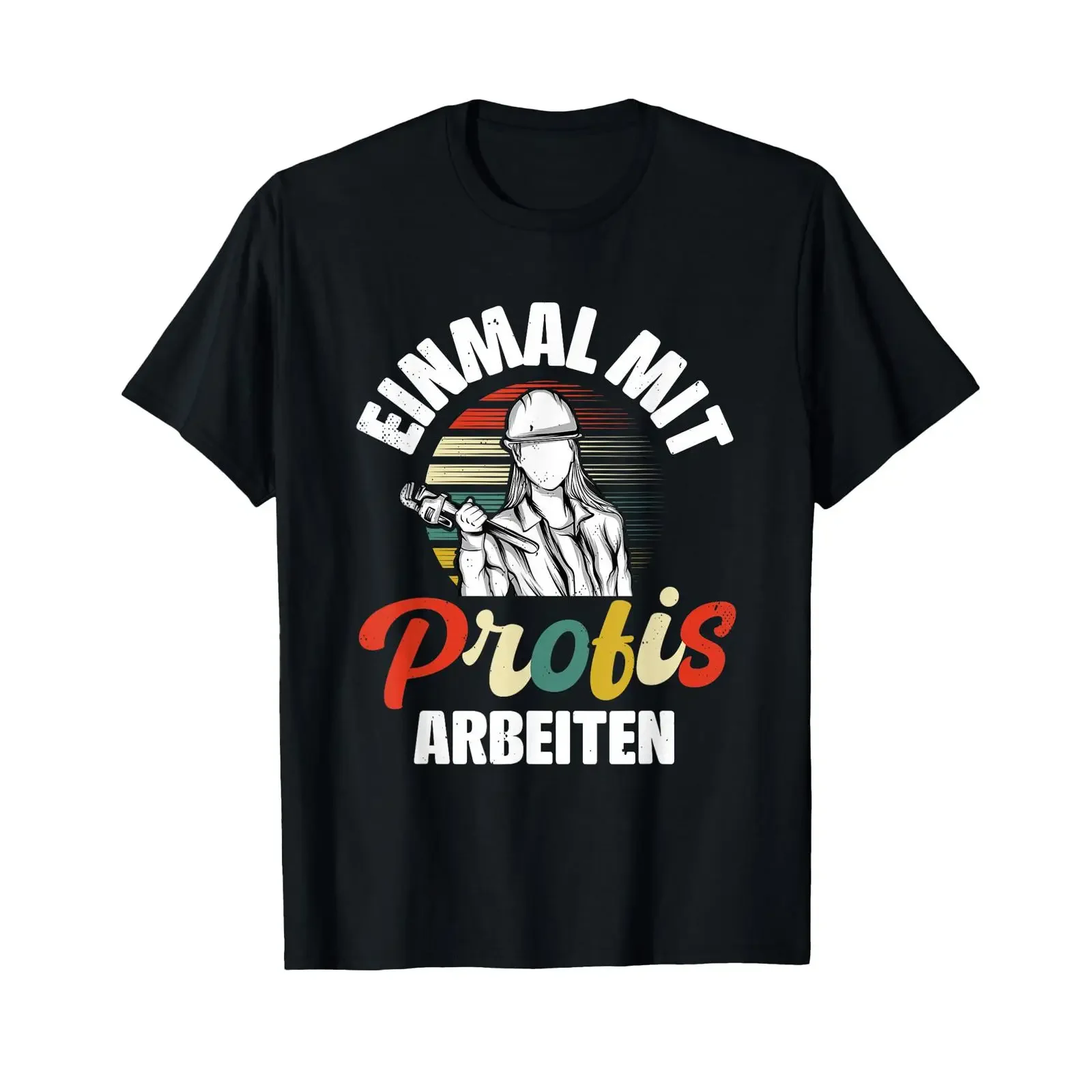 Work with professionals once Plumber Installer Heating T Shirt black vintage Washed Comfortable Stylish Top For Everyday Wear