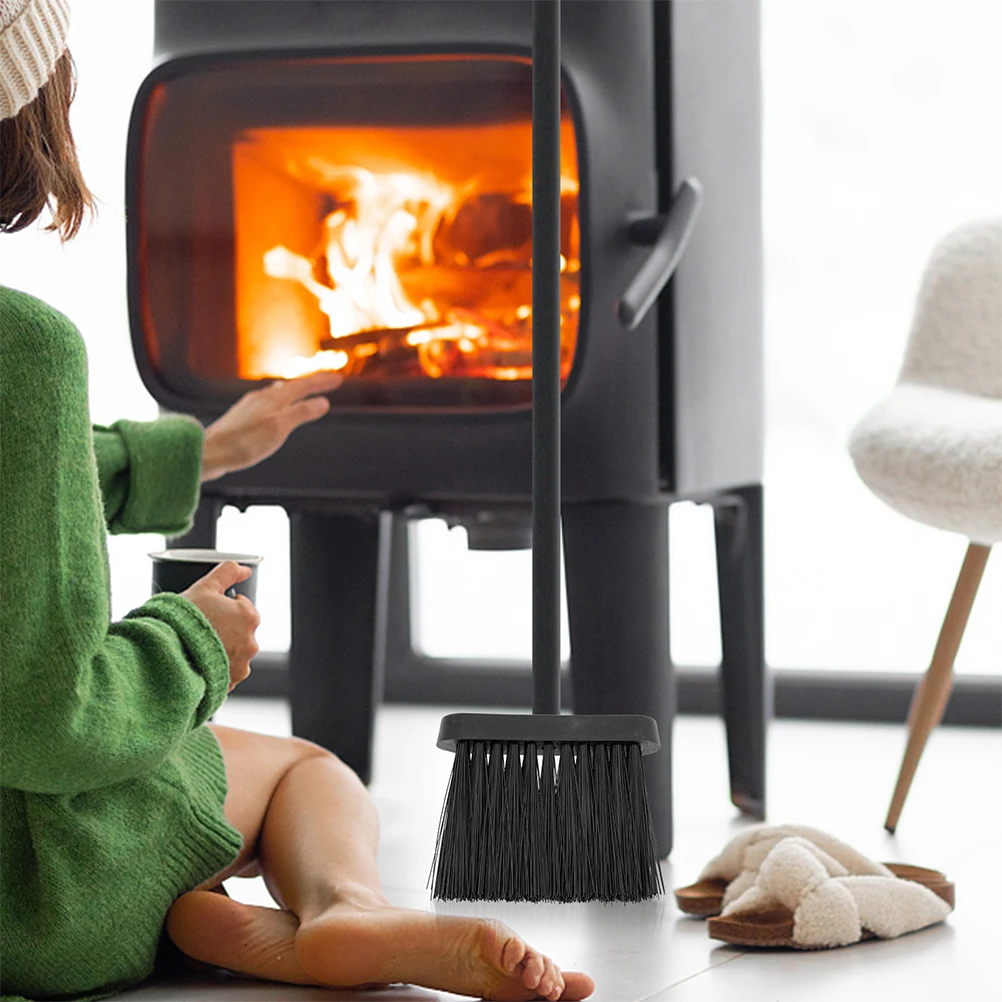 

Fireplace Cleaning Brush Chimney Broom Replacement Head Sweep Accessories Black Ergonomic Handle Resilient Efficient