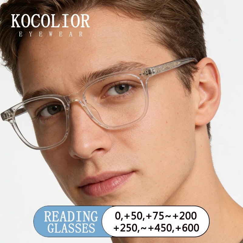 

Men Optical Reading Glasses Prescription CR39 Lenses Eyewear Women Blue Light Blocking Computer TR90 Square Eyeglasses Frame
