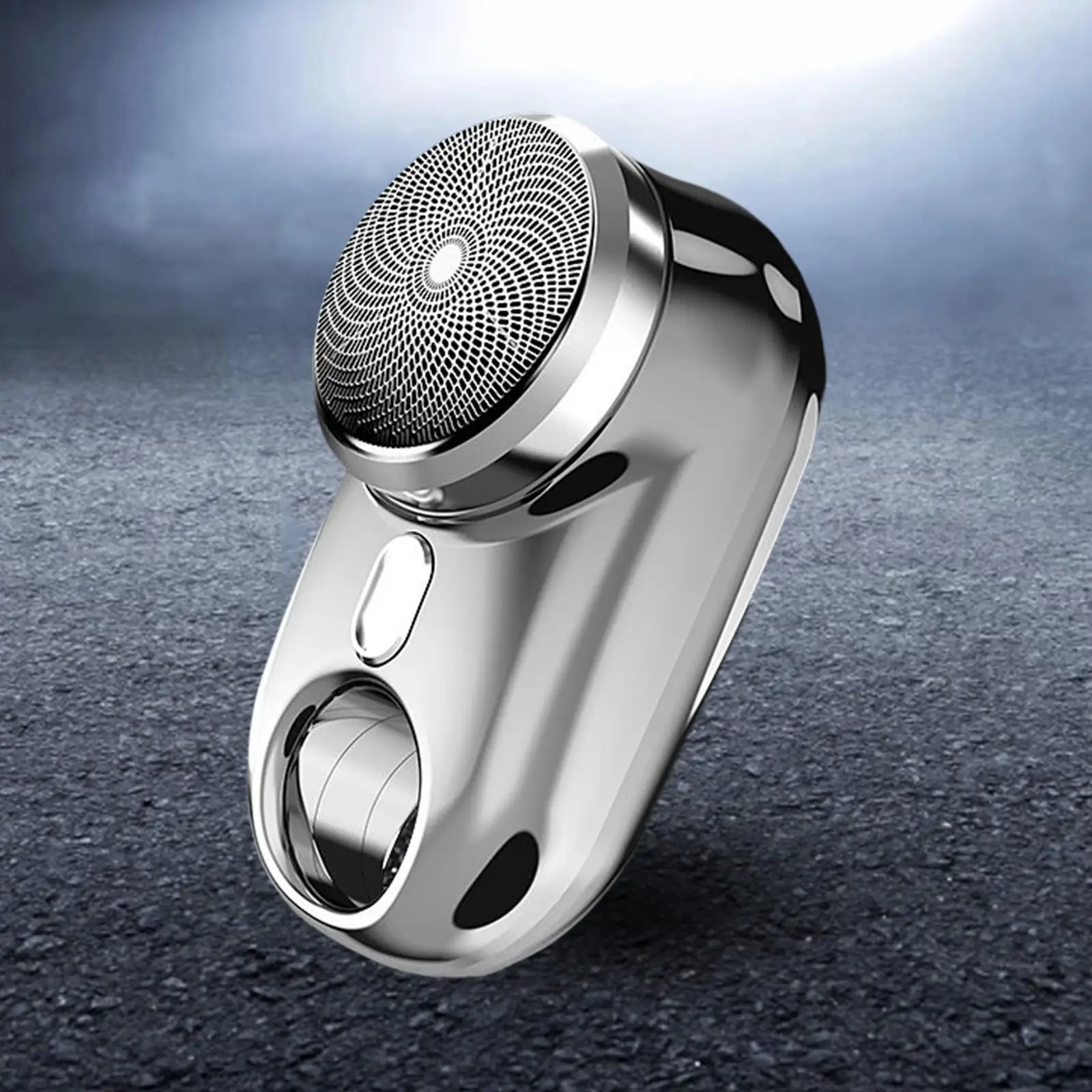 ماكينة حلاقة كهربائية محمولة للوجه من الفولاذ المقاوم للصدأ مدمجة مع أضواء محيطة ملونة خفيفة الوزن للرجال في الهواء الطلق