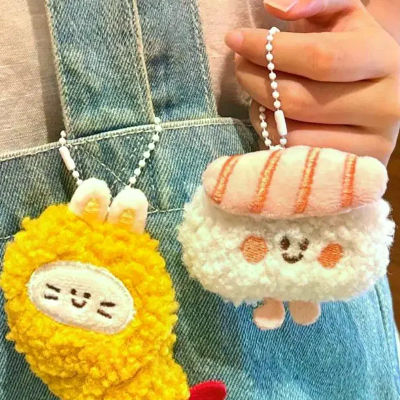 

1pc Cute Plush Sushi Keychain Delicious Food Hanging Ornament Backpack Pendant Soft Stuffed Keyring Creative Bag Decor Kids Gift