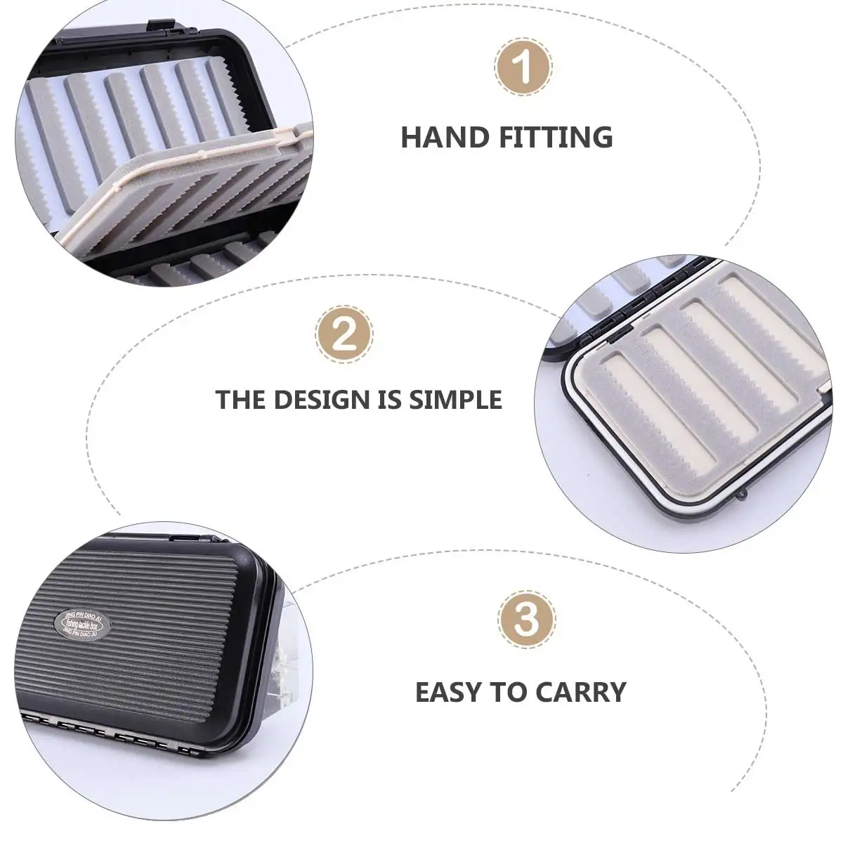 

Fishing Tool Case Waterproof Wool Hook Box Fishhook Container Durable Lightweight Practical Storage Tackle Organizer