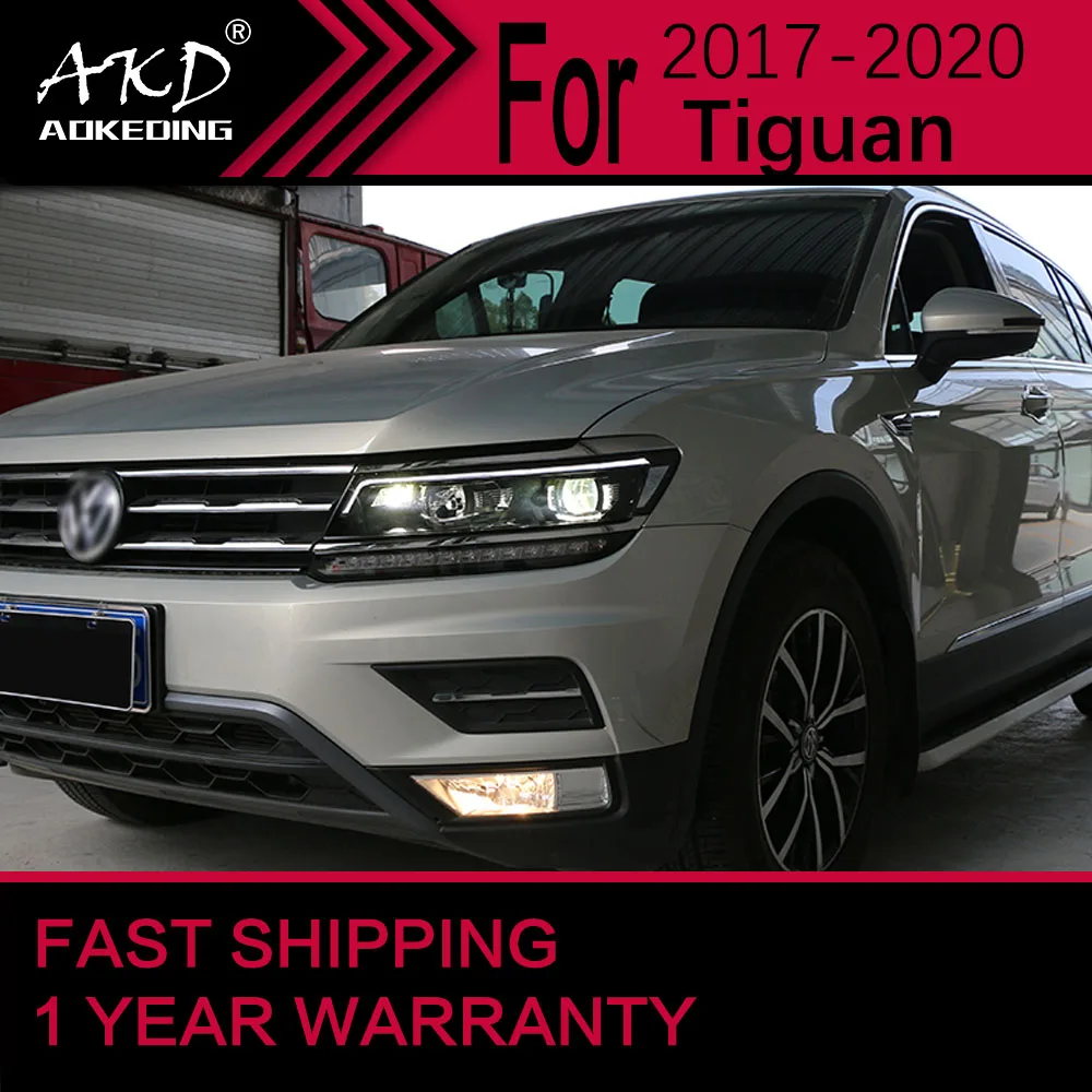 Car Lights for VW Tiguan LED Headlight 2017-2021 Tiguan Head Lamp Drl Projector Lens Automotive