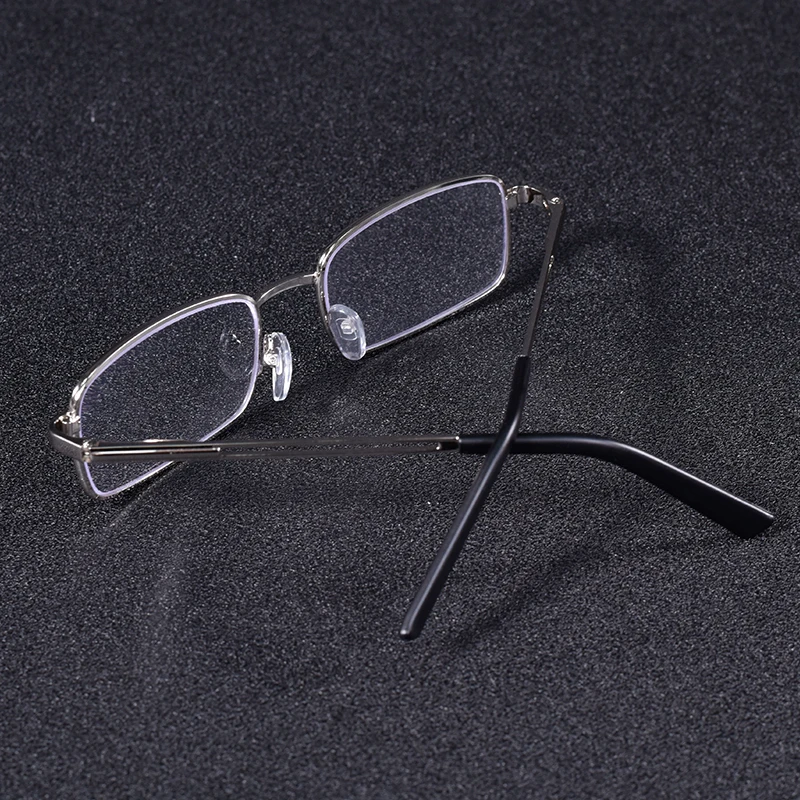 Vintage Quadratische Lesebrille Rahmen Metall Männer Mode Klassische Business Brillen Blau Licht Blockieren Klare Linse +75 + 125 + 2 – Detail 16
