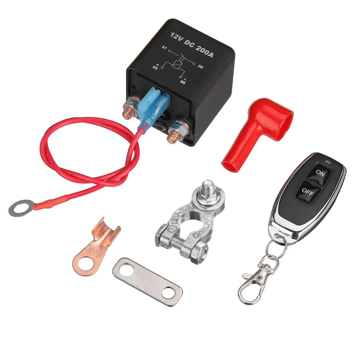 12V 200A Battery Switch Car Auto Wireless Remotes Control Switch Relay Car Battery Disconnect Cut Off Isolator Switch