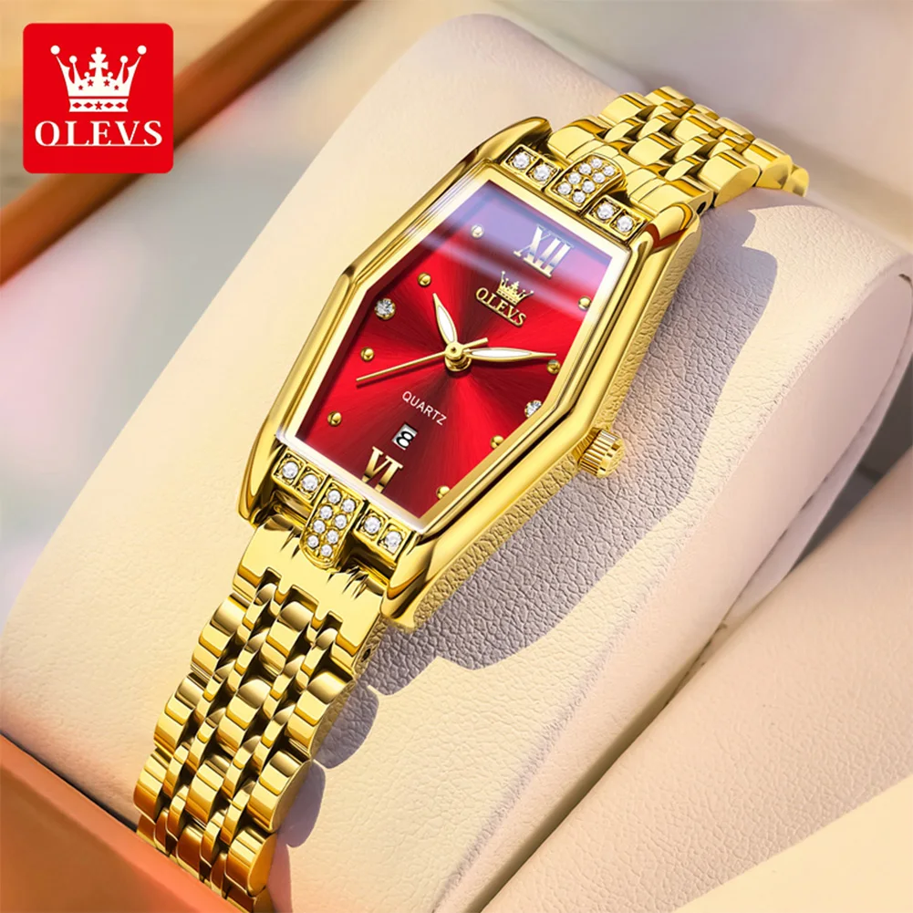 OLEVS Elegant Luxury Fashion Watches for Women Best Selling High Quality Stainless Steel Waterproof Original Quartz Ladies Watch