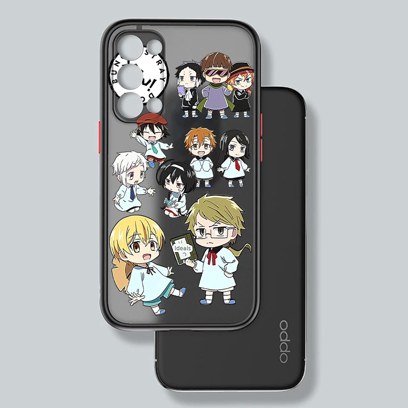 B-Bungo S-Stray D-Dogs Cartoon Frosted Translucent For OPPO X5 X3 A54S A5 A94 A16 A53S A57 A74 A72 A96 A98 A78 5G TPU