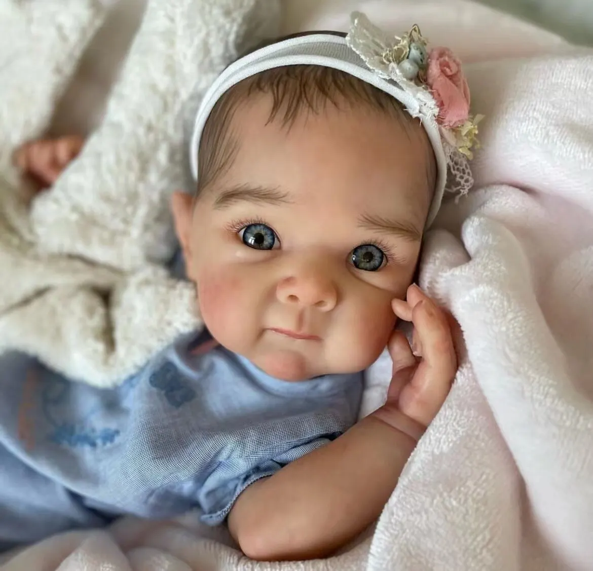 SANDIE 18 Zoll Reborn-Puppenbausatz Bettie, unvollendet, unbemalt, frische Farbe, leeres Puppenbausatz mit Stoffkörper