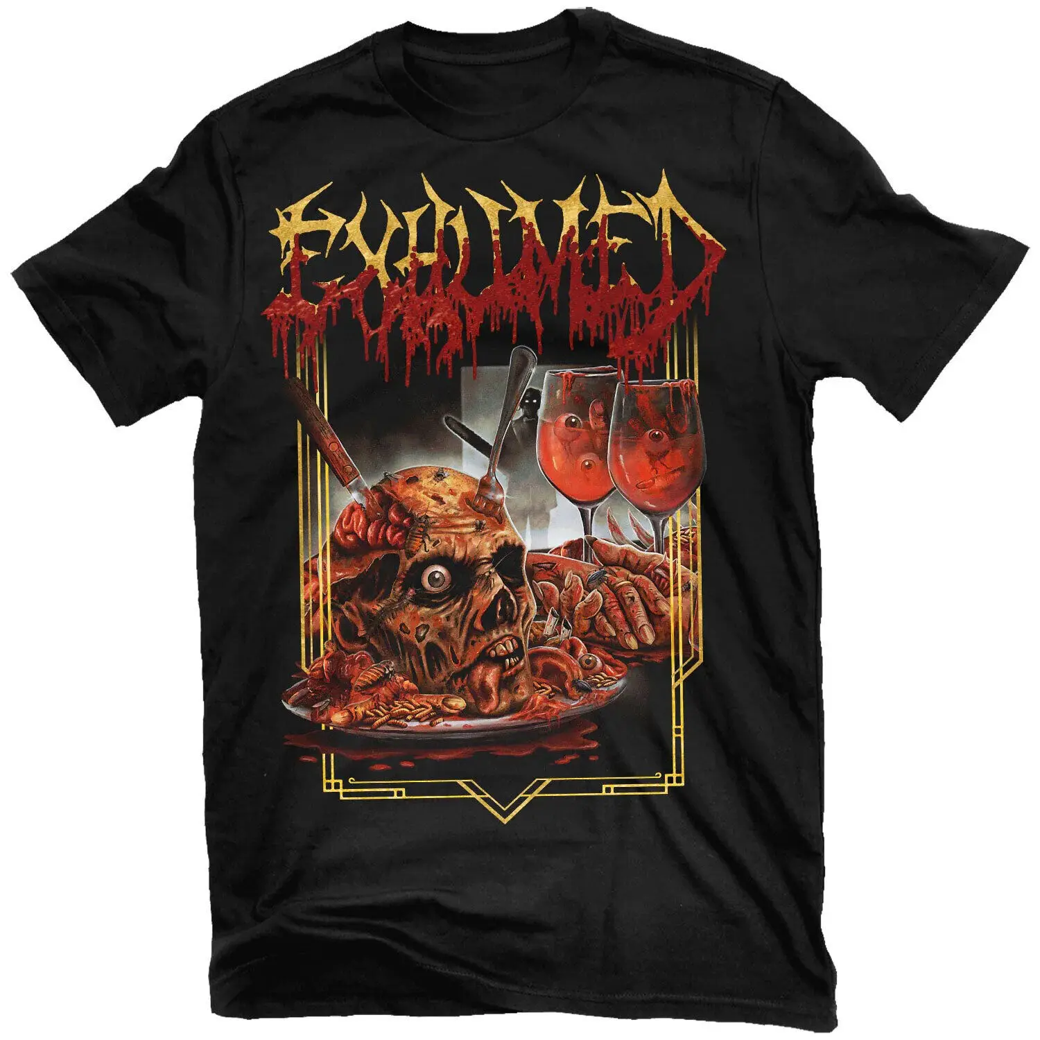 Men'S Exhumed To The Dead T Shirt Large Black