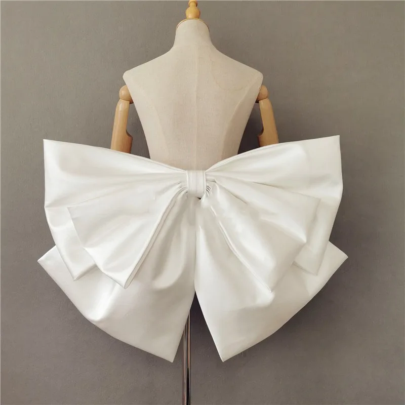 New bow satin Detachable  big bow  for dresses bridal accessories