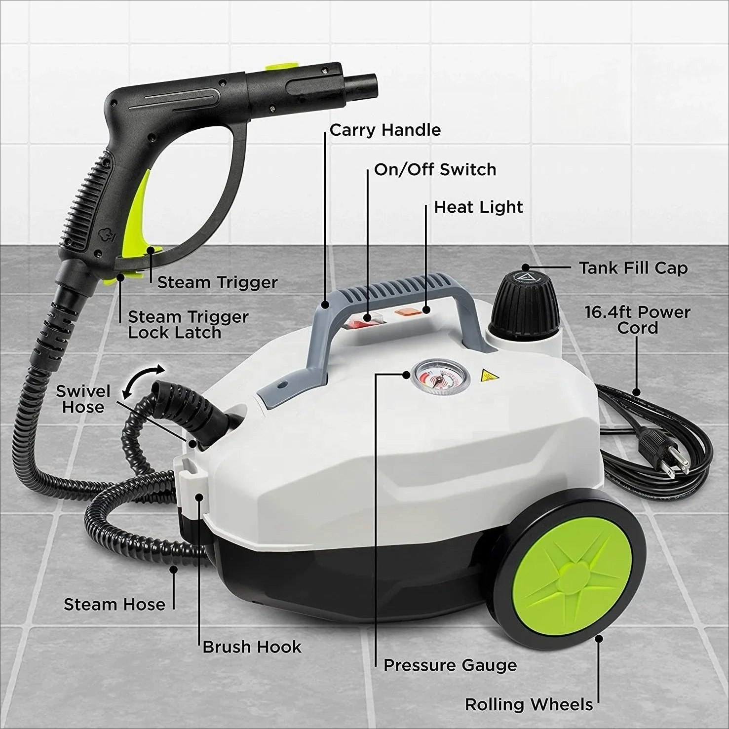 Horizontal steam engine range hood quick cleaning machine household high power