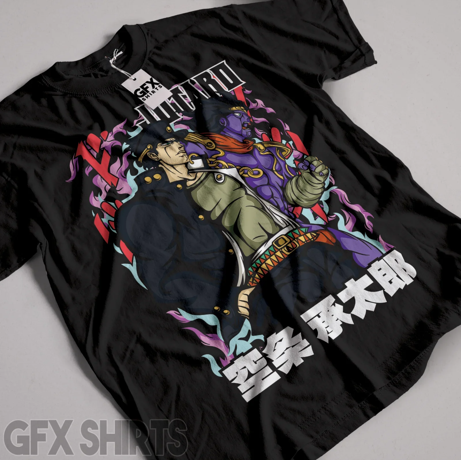 Jojo's Bizarre Adventure Shirt Anime Manga Graphic Design T-Shirt Japanese