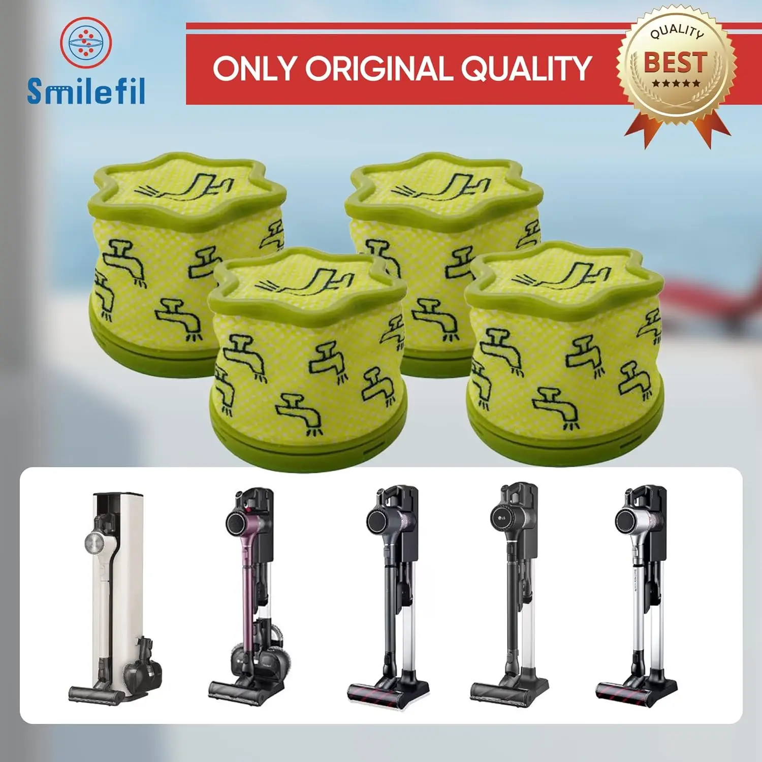 Filtro hepa para lg cordzero a9 a958va a958sa a958ia a938sa a9k master/extra a905rm a906sm aspirador de pó parte adq 74774001