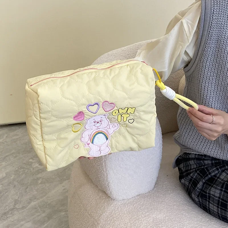Genuine Carebears Care Bears Cosmetic Storage Bag Portable Cute Storage Bag Ins Fashion Liner Bag