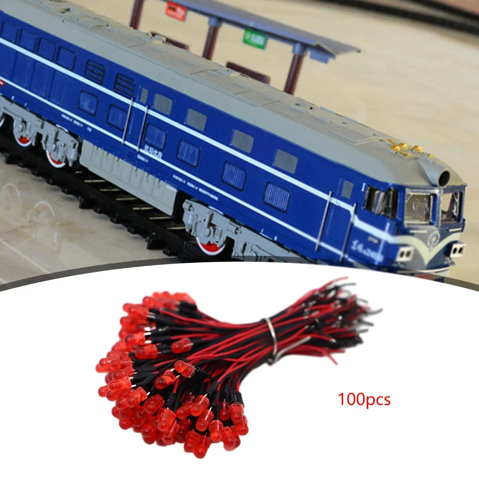 

100 Pieces Model Trains HO Scale LED Lamp Light Model Train Accessories DIY