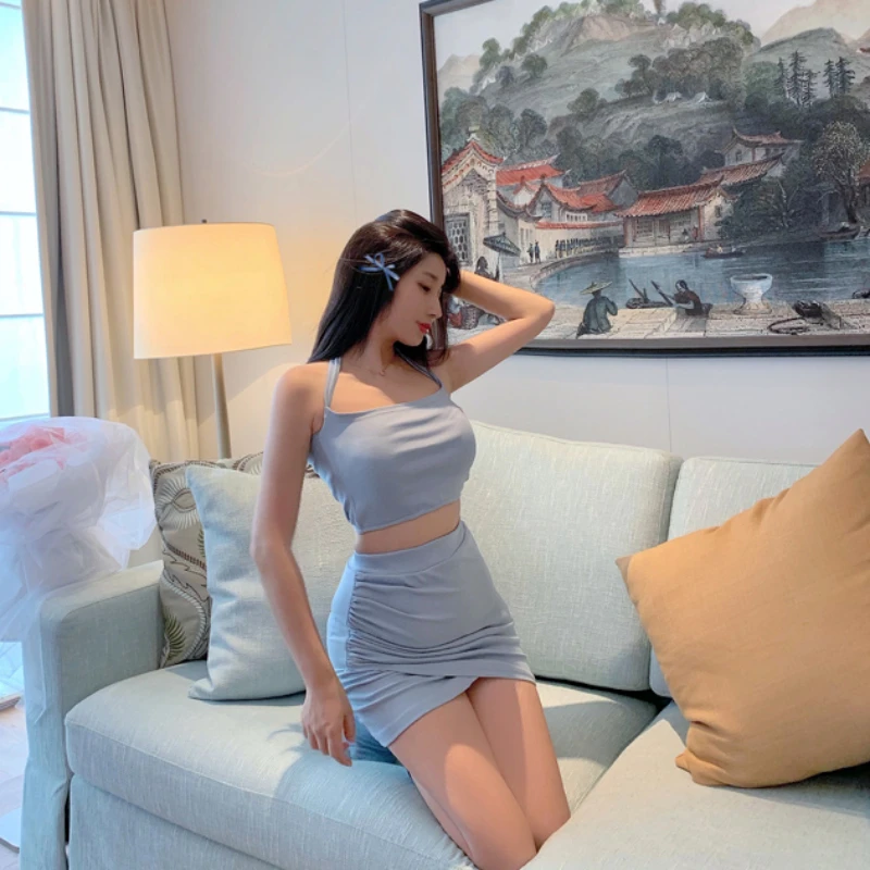 

Short Female Outfits Mini Elegant Casual Top and Bottom Full Y2k Streetwear Clothing Luxury Vintage Women's Two Skirt Piece Set
