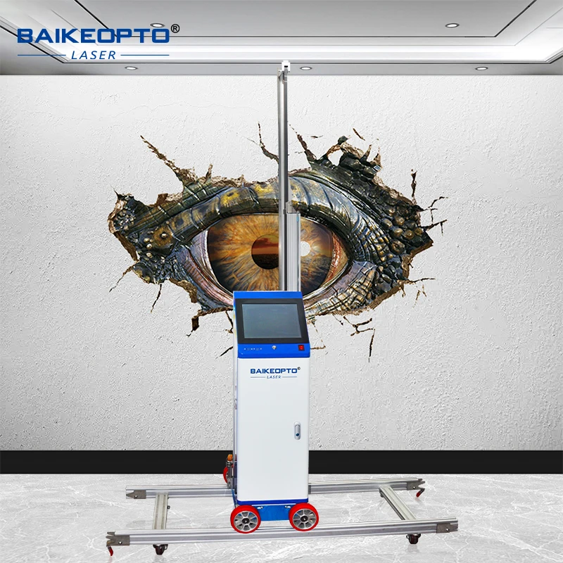 BK- GW32 Vertical Wall Printer outdoor wall printer Wall Painting Machine AI Intelligent Inkjet Wall Printer CMYK Ink