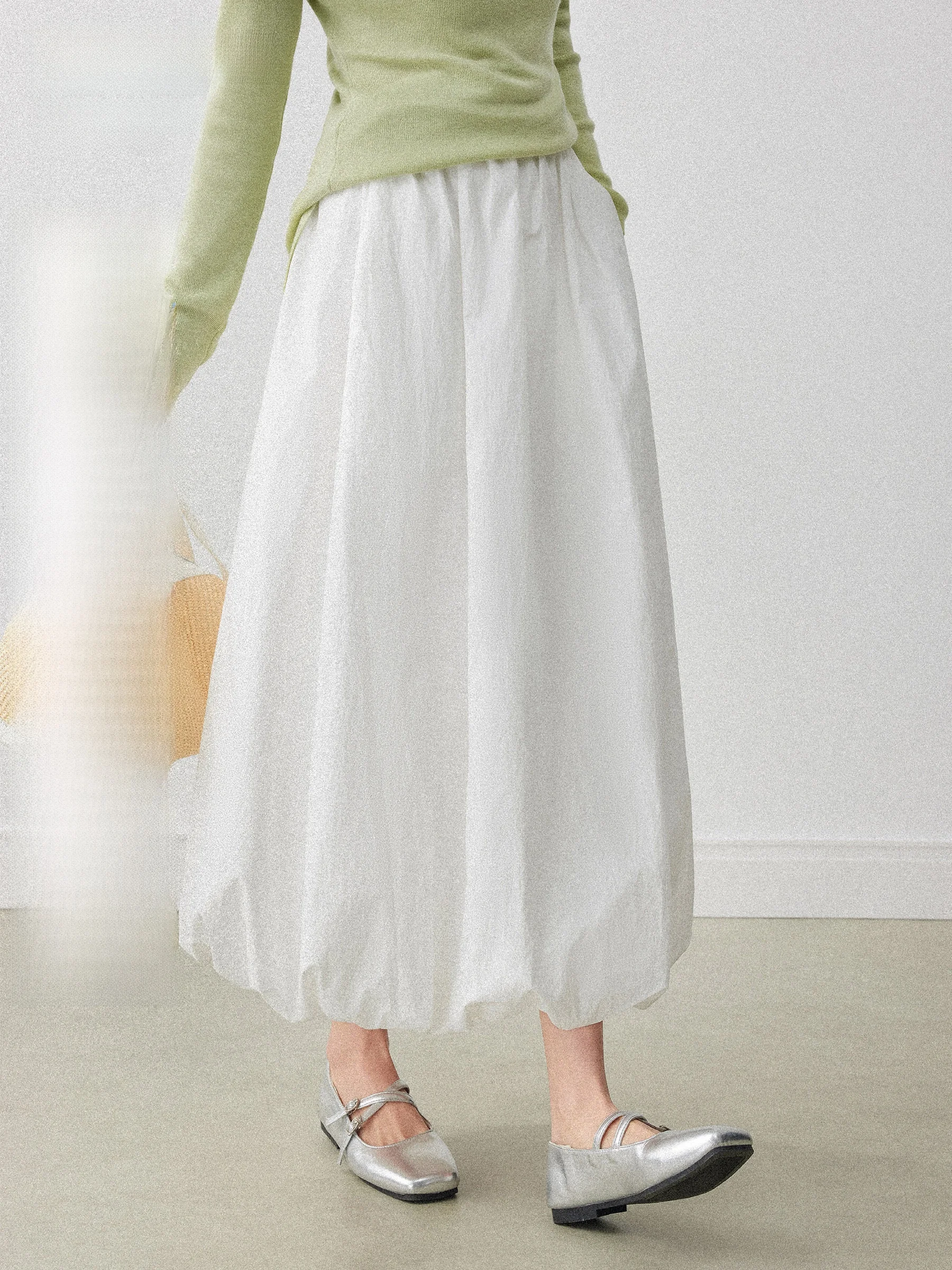 

Женская пышная юбка миди с высокой талией, свободного кроя, весна 2026, новая коллекция, модная женская одежда