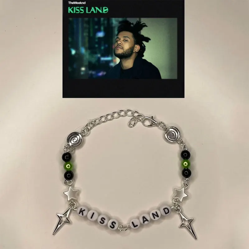 Handmade the weeknd bracelets  No. 8 ball star beaded dice bracelet coquettish y2k gothic