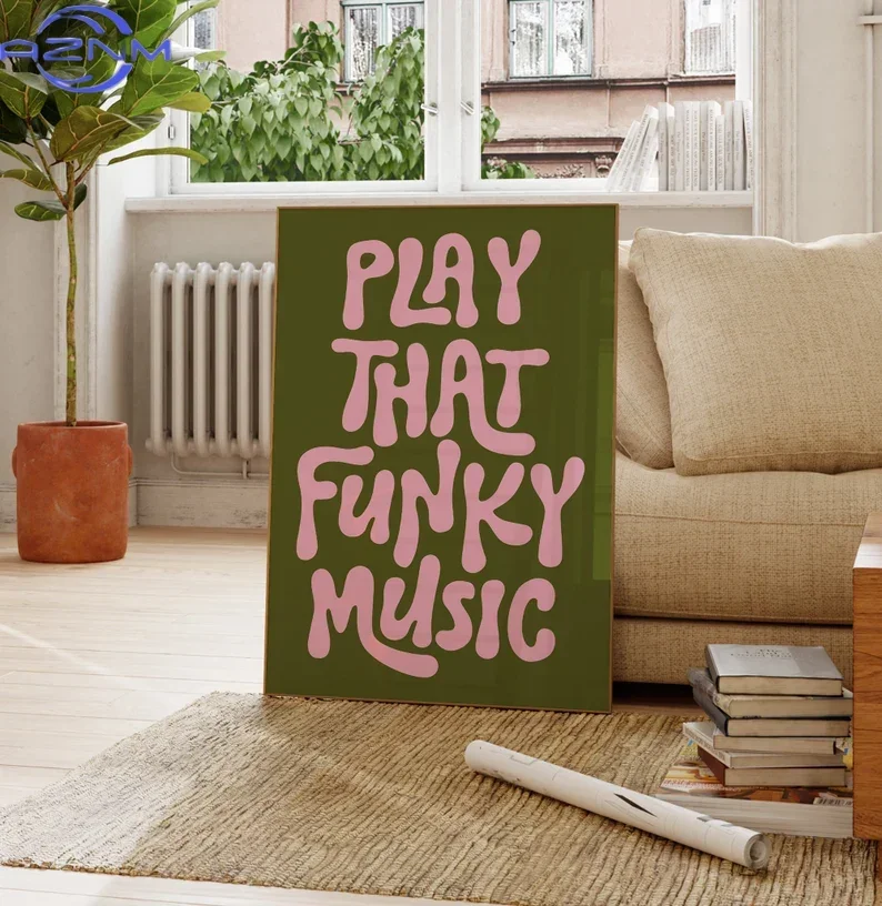 Play Fashionable Music Canvas Printing Retro 70s Music Pop Songs Wall Art Posters for Modern Living Room Bars Home Decor Gifts